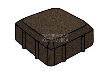 Тротуарная плитка Готика, "Старая площадь Profi", 60 мм, темно-коричневый