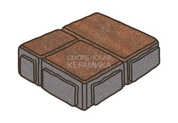 Тротуарная плитка Готика, "Старый Город Natur", 80 мм, гавана