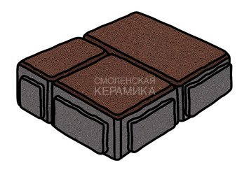Тротуарная плитка Готика, "Старый Город Profi", 60 мм, красный