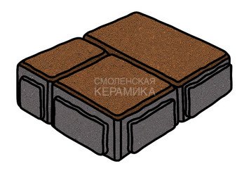 Тротуарная плитка Готика, "Старый город Profi", 80 мм, оранжевый