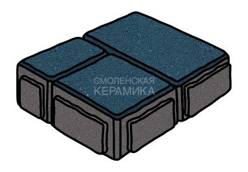 Тротуарная плитка Готика, "Старый город Profi", 80 мм, синий