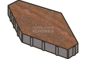 Тротуарная плитка Готика, "Зарядье Natur", 100 мм, гавана