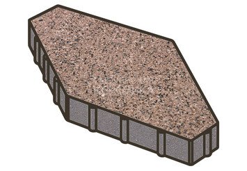 Тротуарная плитка Готика, Зарядье Premium Gold, 600x400x100 мм, цвет Голд 16