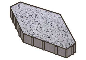 Тротуарная плитка Готика, Зарядье Premium Gold, 600x400x100 мм, цвет Голд 3