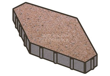 Тротуарная плитка Готика, Зарядье Premium Gold, 600x400x100 мм, цвет Голд 4