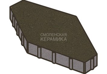 Тротуарная плитка Готика, "Зарядье Profi", 100 мм, черный