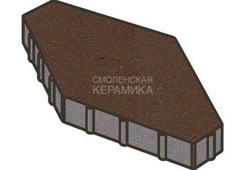 Тротуарная плитка Готика, "Зарядье Profi", 100 мм, коричневый