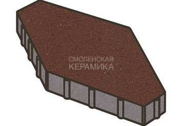 Тротуарная плитка Готика, "Зарядье Profi", 100 мм, красный