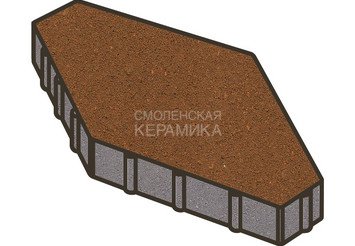 Тротуарная плитка Готика, "Зарядье Profi", 100 мм, оранжевый