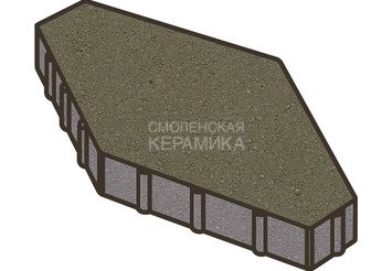 Тротуарная плитка Готика, "Зарядье Profi", 100 мм, серый