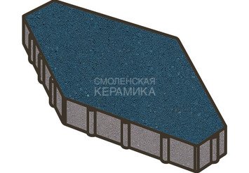 Тротуарная плитка Готика, "Зарядье Profi", 100 мм, синий