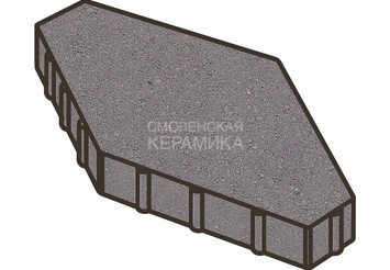 Тротуарная плитка Готика, "Зарядье Profi", 100 мм, светло-серый