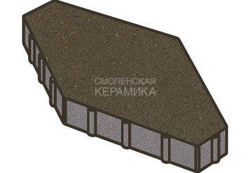 Тротуарная плитка Готика, "Зарядье Profi", 100 мм, темно-серый