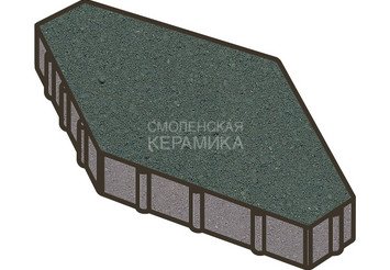 Тротуарная плитка Готика, "Зарядье Profi", 100 мм, зеленый