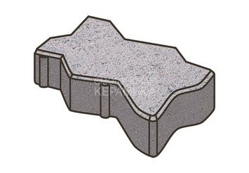 Тротуарная плитка Готика, Зигзаг/Волна Premiun Gold, 225x112,5x100 мм, цвет Голд 1