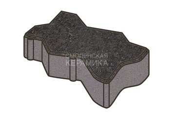 Тротуарная плитка Готика, Зигзаг/Волна Premiun Gold, 225x112,5x100 мм, цвет Голд 21