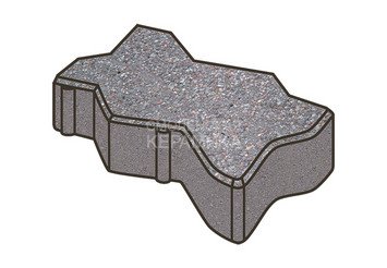 Тротуарная плитка Готика, Зигзаг/Волна Premiun Gold, 225x112,5x60 мм, цвет Голд 13
