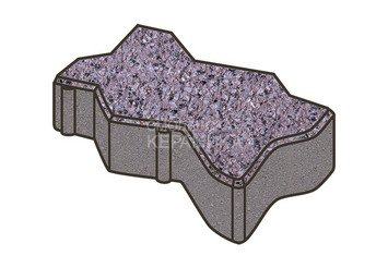 Тротуарная плитка Готика, Зигзаг/Волна Premiun Gold, 225x112,5x80 мм, цвет Голд 20