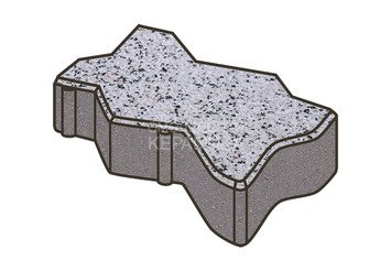 Тротуарная плитка Готика, Зигзаг/Волна Premiun Gold, 225x112,5x80 мм, цвет Голд 3
