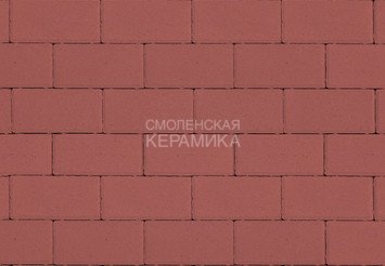 Тротуарная плитка STEINRUS Прямоугольник красный, 80 мм