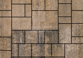 Тротуарная плитка Выбор "Мюнхен", Искусственный камень Базальт, 60 мм