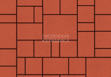Тротуарная плитка Выбор "Мюнхен" Стандарт, красный, 60 мм