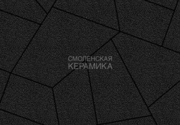 Тротуарная плитка Выбор "Оригами" Гранит, черный, 80 мм