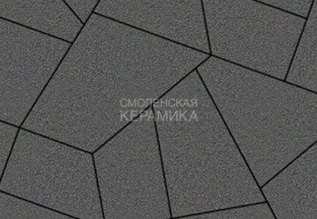 Тротуарная плитка Выбор "Оригами" Стандарт, серый, 80 мм