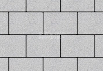 Тротуарная плитка Выбор "Прямоугольник" Стандарт, белый, 200х100х40 мм