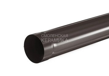 Труба водосточная ( 1.0 м) 90, AQUASYSTEM (Polyester), темно-коричневый