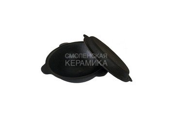 Узбекский чугунный казан 8 л. плоское дно с крышкой сковородой