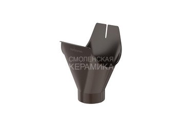 Воронка желоба 90, AQUASYSTEM (Polyester), темно-коричневый