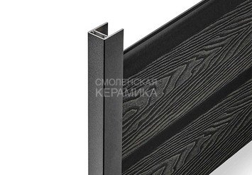 Заборная панель EasyDecking Wood-X 146×20×3010 мм, Черное дерево