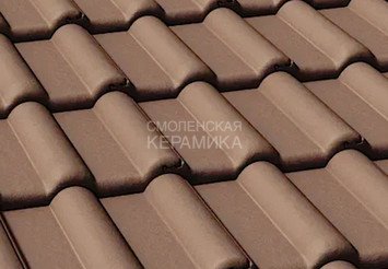 Цементно-песчаная черепица рядовая BRAAS Франкфуртская, тёмно-коричневый